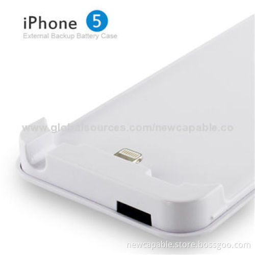 External Backup Battery Cases for iPhone 5/5S/5C, 2,200mAh Capacity with Various Colors Available